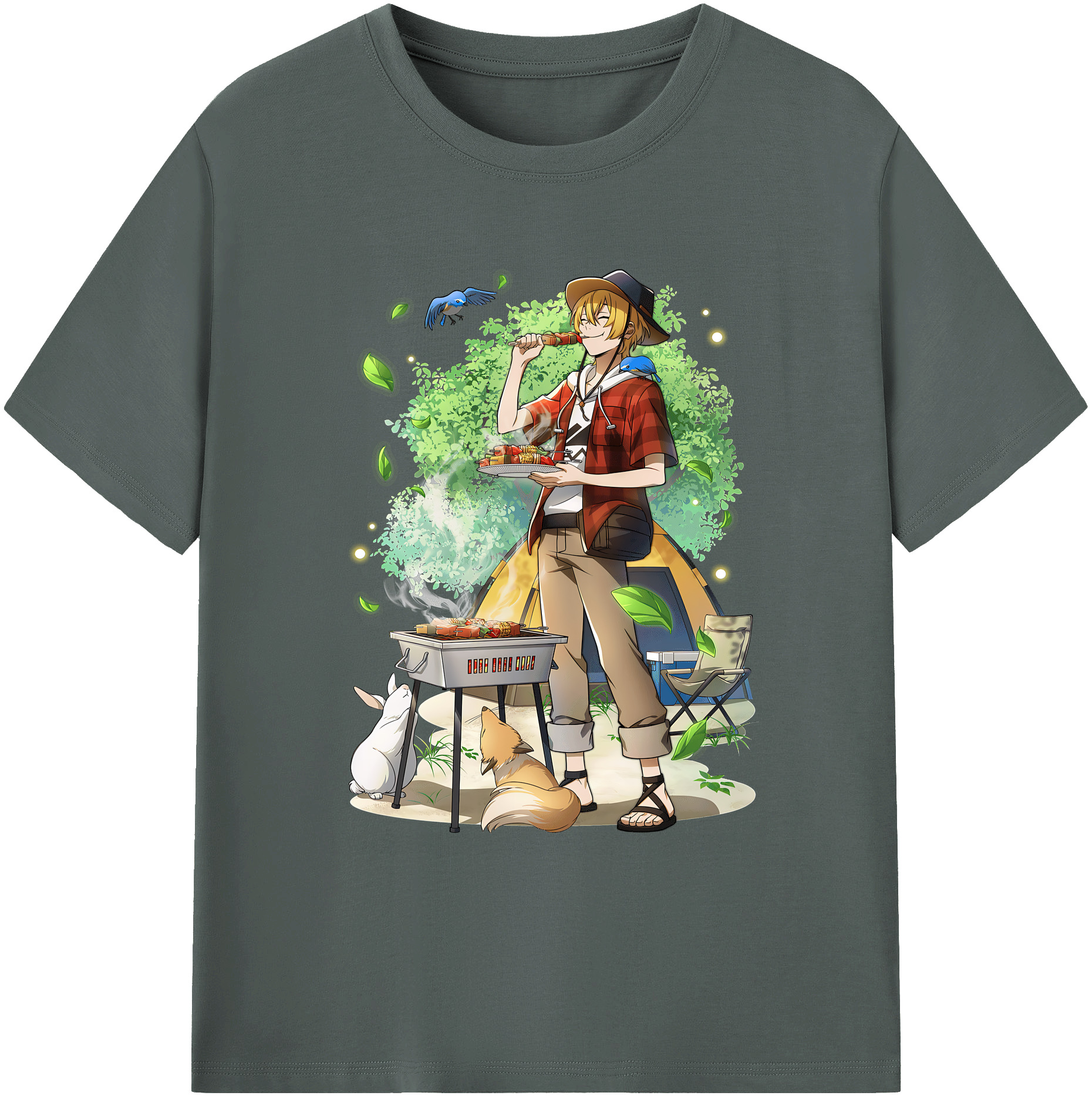 （画像用） 文豪ストレイドッグス Bungo Stray Dogs 綿100％ メンズ半袖Tシャツ｜肌触りやわらか＆通気性